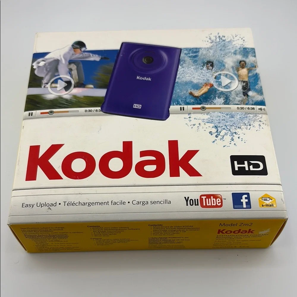 Kodak HD Video Camera. Purple. Waterproof up to 10ft! NWT